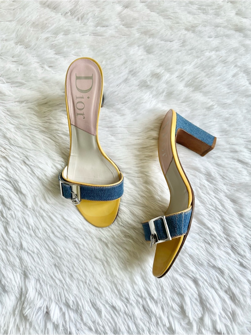 Vintage Dior John Galliano Denim key heels